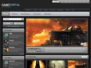 Modelo de site de portal de jogos #41559 - TemplateMonster